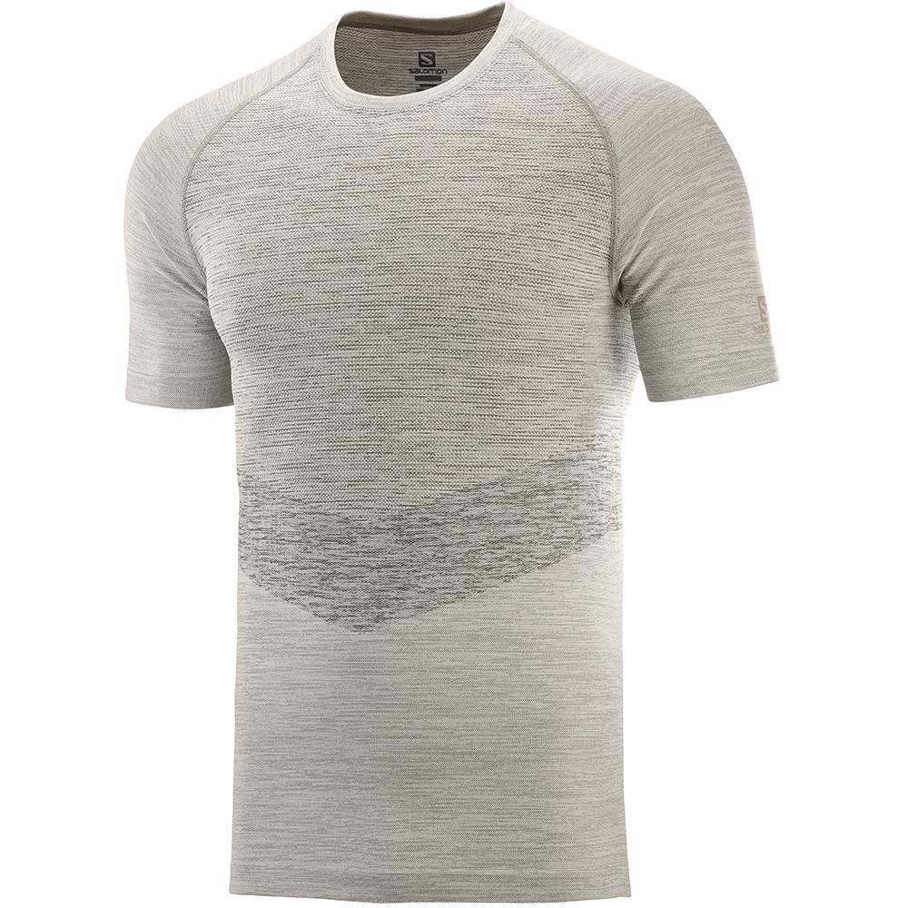 Salomon ALLROAD SEAMLESS SS M Camisetas Hombre - Blancas - Colombia (81609-OWLJ)